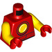 LEGO Rood Iron Man met Korte benen Minifiguur Torso (973 / 76382)