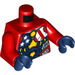 LEGO Rojo Justin Martillo Torso (973 / 76382)