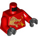 LEGO Rood Kai DX met Draak Print Torso (973 / 76382)