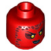 LEGO Red Lavaria Minifigure Head (Recessed Solid Stud) (3626 / 23868)