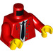 LEGO Rød LEGOLAND Tog Vagt Minifig Torso (973 / 76382)