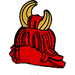 LEGO rot Lange Haar mit Bangs und Bun auf oben mit Crescent Moon (102930)