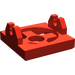 LEGO rot Magnet Halter Fliese 2 x 2 mit kurzen Armen