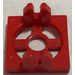 LEGO Rood Magneet Houder Tegel 2 x 2 met lange armen en diepe inkeping (2609)