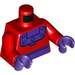 LEGO Rød Magneto med Korte ben Minifigur Overkropp (973 / 76382)