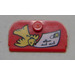 LEGO Red Mail Box Lid 4 x 2 with Envelope and Bird (33326)