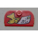 LEGO Red Mail Box Lid 4 x 2 with Envelope and Bird (33326 / 84274)