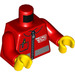 LEGO Rosso Mail Pilota Minifigure Busto (973 / 76382)