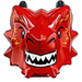 LEGO Red Metal Dragon Head (Recessed Solid Stud) (3626)