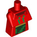 LEGO Red Minecraft Torso with Savannah Villager Outfit with Green (25767 / 76877)