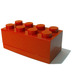 LEGO Red Mini 2x4 Storage Brick (4012)