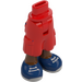 LEGO Red Minidoll Hip with Shorts with Cargo Pockets with Dark Blue shoes (2268)