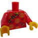 LEGO Rouge Minifigurine Torse Assembly BAM Oriental Rat Paterne (973)