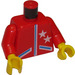 LEGO Red Minifig Torso with Blue Zippers and two Stars (973 / 73403)