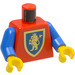 LEGO rot Minifig Torso mit Crusaders Gold Lion Schild Alter Stil (973)