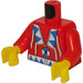 LEGO Rot Minifigur Torso mit indian Hemd Weiß und Blau Deko (973 / 73403)