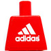 LEGO rot Minifig Torso ohne Arme mit Adidas Logo auf Vorderseite und Schwarz Number auf Der Rücken Aufkleber (973)
