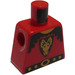 LEGO Rood Minifiguur Torso zonder armen met Drakenkop (973)