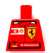 LEGO Red Minifig Torso without Arms with Ferrari Shield and M.Schumacher Sticker (973)