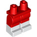 LEGO rot Minifigure Hüften und Beine mit Weiß Boots (3815 / 21019)