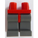 LEGO rot Minifigure Hüften mit Dark Stone Grau Beine (73200 / 88584)