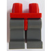 LEGO Rood Minifiguur Heupen met Dark Stone Grijs Poten (73200 / 88584)