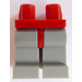 LEGO Red Minifigure Hips with Medium Stone Gray Legs (73200 / 88584)