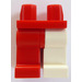 LEGO rot Minifigure Beine mit Weiß Links Bein und rot Recht Bein (3815 / 73200)