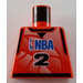 LEGO Red Minifigure NBA Torso with NBA Player Number 2