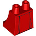 LEGO Rood Minifigure Skirt met Zwart Lines (38452 / 39139)