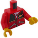 LEGO Rot Minifigur Torso Jacke mit Zippered Pockets mit Weltraum Logo auf Schwarz (73403 / 76382)