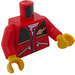 LEGO Red Minifigure Torso Jacket with Zippered Pockets with Space Logo on Black (973 / 76382)