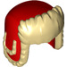 LEGO Red Minifigure Ushanka Hat with Tan Lining (36933)