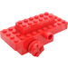 LEGO Rood Motor Wind-Omhoog 4 x 10 x 3 met Rood Wielen