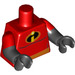LEGO rot Mr. Incredible Minifig Torso mit unterem Streifen (973 / 16360)