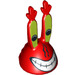 LEGO Rojo Mr. Krabs Cabeza con Grande Smile (12156 / 85404)