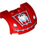 LEGO rouge Mudgard Bonnet 3 x 4 x 1.3 Incurvé avec Spiderman Araignée avec Web (98835 / 102268)