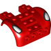 LEGO Rood Mudgard Bonnet 6 x 6 x 2.3 (6 x 4) met Wit Headlights (80481 / 84853)