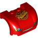 LEGO Rosso Parafango Bonnet 3 x 4 x 1.7 Curvo con Rust-Eze, Headlights, e Griglia (93587 / 95333)