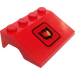 LEGO Red Mudguard Slope 3 x 4 with Fire Logo Sticker (Medium) (2513)