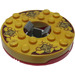 LEGO Röd Ninjago Spinnare med Gold Faces och Reddish Brun Backgrounds (92547)