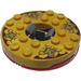 LEGO rot Ninjago Spinner mit Gold Faces und Reddish Brown Backgrounds (92547)