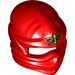 LEGO Red Ninjago Wrap with Ridged Forehead with Gold Ninjago Logogram (19763 / 98133)