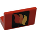 LEGO rouge Panneau 1 x 2 x 1 avec Flamme avec coins carrés (4865)