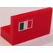 LEGO Red Panel 1 x 2 x 1 with Italian Flag (Left Side) Sticker with Square Corners (4865)