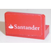 LEGO Red Panel 1 x 2 x 1 with &#039;Santander&#039; Sticker with Rounded Corners (4865)