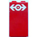 LEGO Red Panel 1 x 2 x 3 with Train Logo Sticker without Side Supports, Solid Studs (2362)