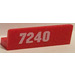 LEGO Rood Paneel 1 x 4 met Afgeronde hoeken met &#039;7240&#039; Sticker (15207)