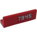 LEGO Rood Paneel 1 x 4 met Afgeronde hoeken met &#039;7945&#039; (Rechtsaf) Sticker (15207)