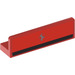 LEGO Red Panel 1 x 4 with Rounded Corners with Ferrari Logo and Black Stripe Sticker (15207)